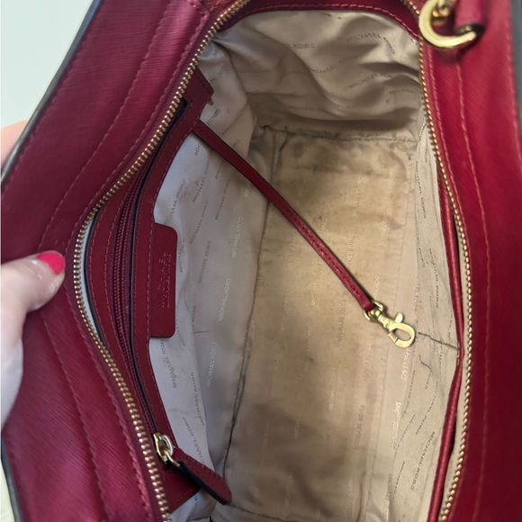 Michael Kors Burgundy Satchel Bag - Picture 2 of 6